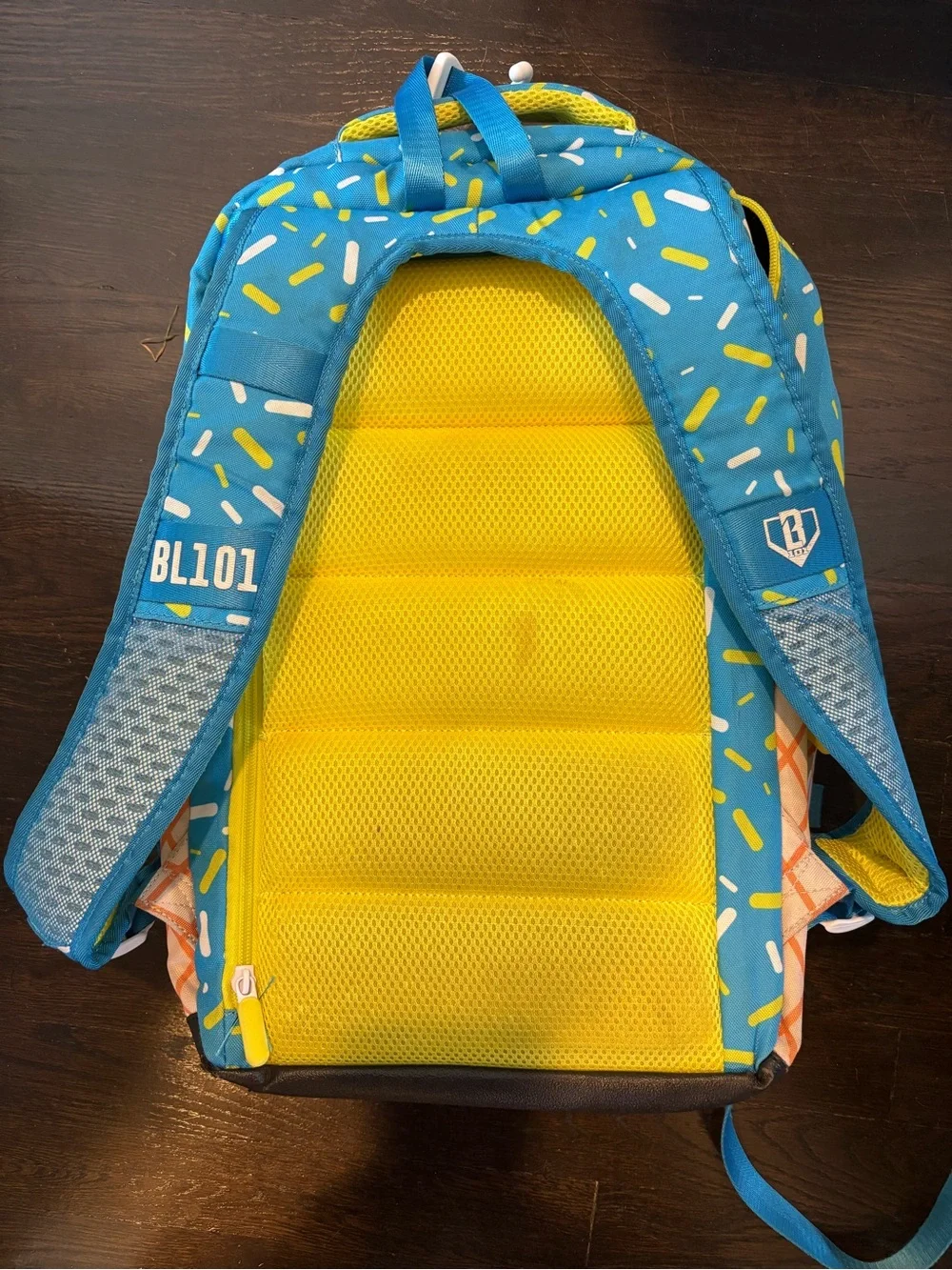 Baseball Lifestyle Kids Ice Cream Print Blue and yellow Backpack